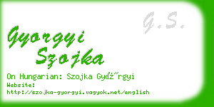 gyorgyi szojka business card